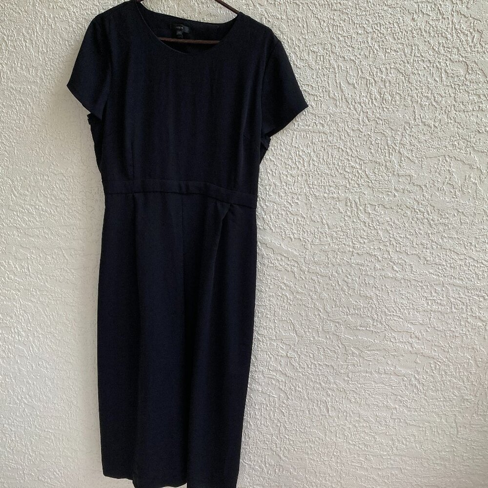 J. Crew Black Jumpsuit Sz 16 Wide Leg Sexy Stunning Back
